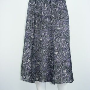 Sigrid Olsen Lightweight Gray & Purple Skirt - Plus Size 20W